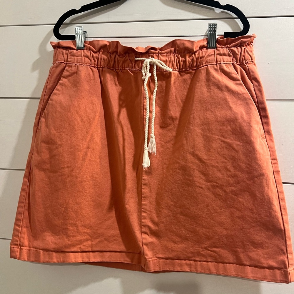 Liz Claiborne Coral Skirt with Drawstring size Large